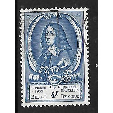 BELGIUM 1952 CONGRESS BUSSELS PORTRAITS 4F BLUE LAMORAL CLAUD SG1403 FINE USED