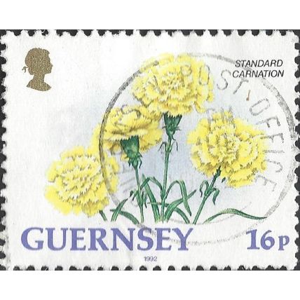 GUERNSEY, FLOWER, Carnation, white 1992, 16p