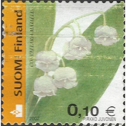 FINLAND, FLOWER, Lily of the Valley, Convallaria R, orange 2002, €0.10