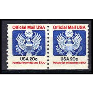 O135 20c Eagle Fine MNH Pair KA2056