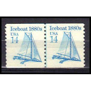 2134 14c Iceboat Very Fine MNH Dry Gum CNP Left 1 CA0667