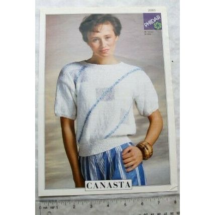 Vintage: Phildar 2083 diagonal sweater, canasta