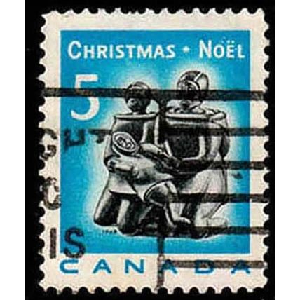 Canada 1968 Christmas 5c Soap Stone Carving Used Stamp