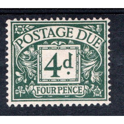 Sg D15 4d dull grey green postage due wmk block cypher lightly m/mint (pds)