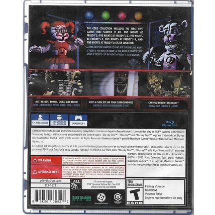 PS4 Five Nights at Freddy’s for PlayStation 4 2106721 Maximum Games 2014 Rated T