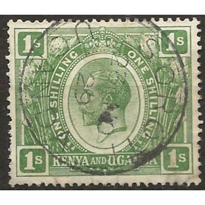 Kenya & Uganda 1922 SG87 1/- Green Fine Used . .