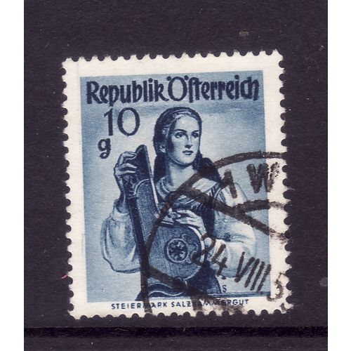 AUSTRIA 1948 PROVINCIAL COSTUMES 10G BLUE SG 1110 FINE USED#