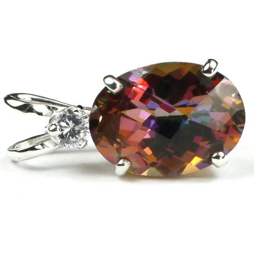 Twilight Fire Topaz, 925 Sterling Silver Pendant, SP085