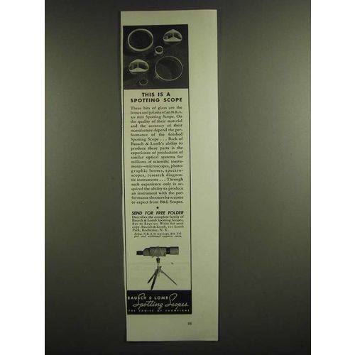 1940 Bausch & Lomb NRA Model Spotting Scope Ad
