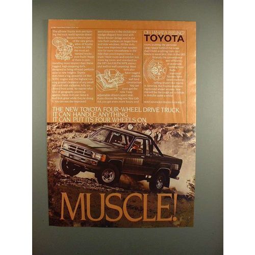 1984 Toyota Xtra Cab 4x4 Truck Ad - Muscle!