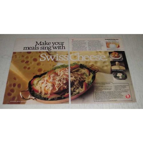 1986 American Dairy Association Ad - Hungarian Baked Chicken Recipe