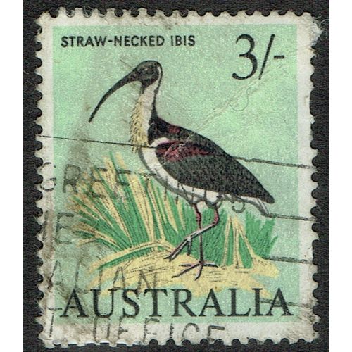 Australia 1964 Birds 3/- Black Red Buff and Yellow Green SG369 GU