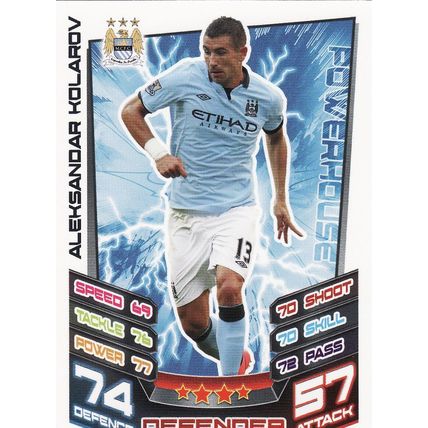 Match Attax Extra 2012/2013 U20 Aleksandar Kolarov Manchester City
