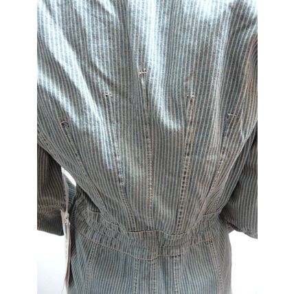 DEPT CASUAL LIGHT BLUE STRIPED JACKET COAT SIZE S (8/10) £79 BNWT