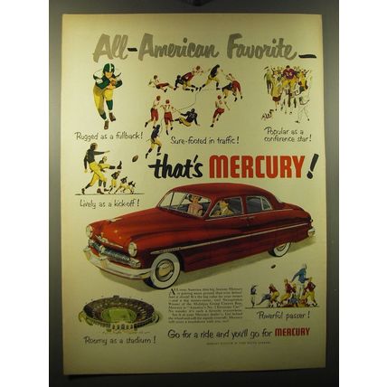 1950 Mercury Cars Ad - All-American Favorite