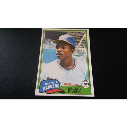 1981 Topps Card # 145 Mickey Rivers Very Good-Excellent (4) Texas Rangers
