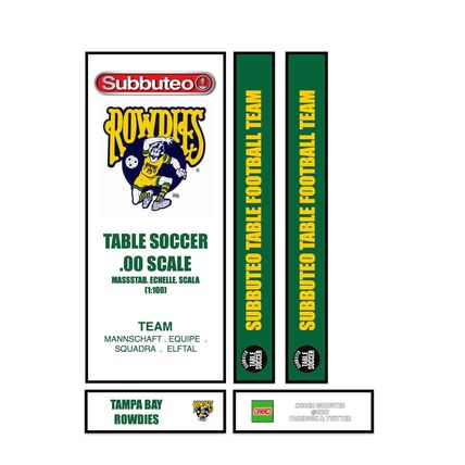 Table Football Subbuteo Box Label Tampa Bay Rowdies (USA) 1975