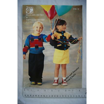 Vintage: Tivoli 1748 childs sweater & jacket, chunky