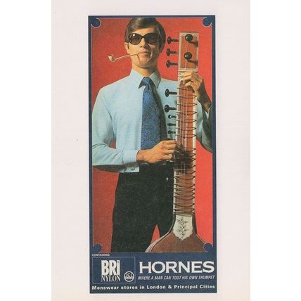 Hornes Nylon 1970s Fashion ICI Electric Guitar Advertising Postcard