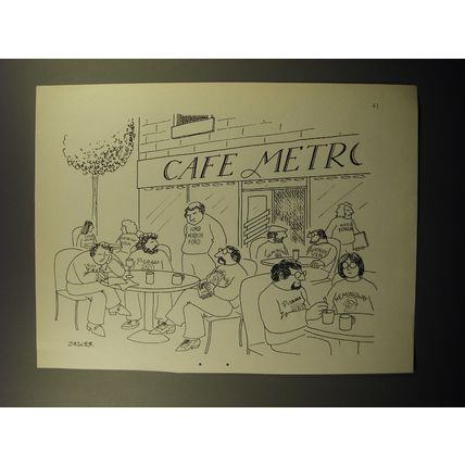 1974 Jack Ziegler Cartoon - Caf Metro