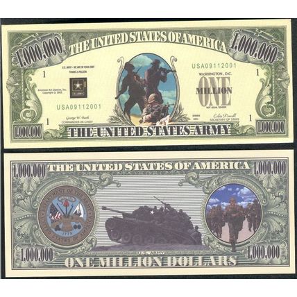 United States Army Novelty Note / Bill / Money - Wholesale Lot Of 500