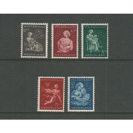 Netherlands 1944 Child Welfare, & Winter Help Funds UMM Set SG 590 / 594
