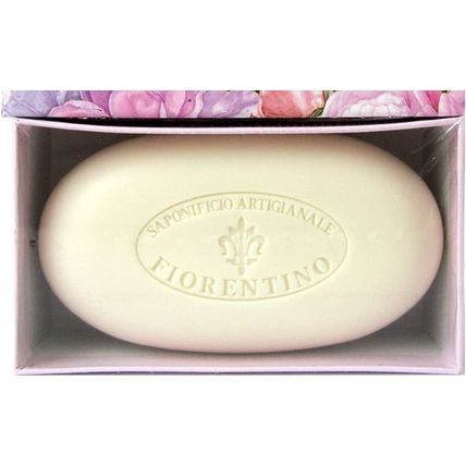 New unused Handmade Florentine Scented Soap Pink Peony 300g Box Italian Gift Box