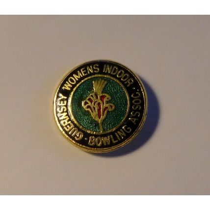 GUERNSEY WOMEN'S BOWLING ASSOCIATION enamel badge pin