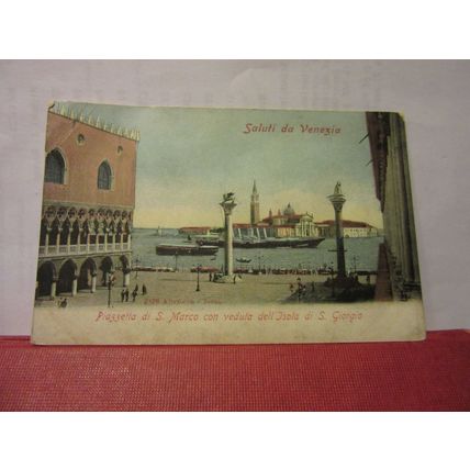 ST. MARK'S SQUARE, VENEZIA, VENICE. ITALY unused antique postcard #