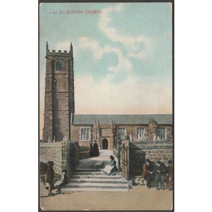 St Buryan Church, Cornwall, c.1905 - Pictorchrom Postcard
