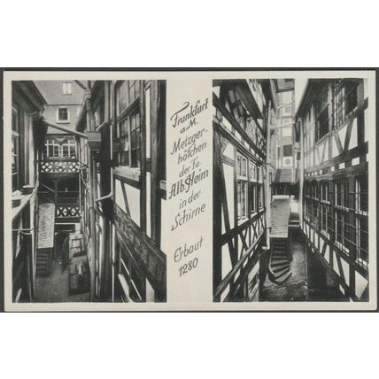 Metzger Höfchen, Frankfurt am Main, c.1930s - Jacobs Foto-AK
