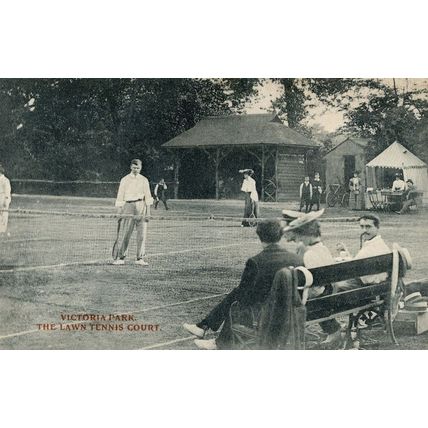 Victoria Park Lawn Tennis Court London Antique Rare Postcard