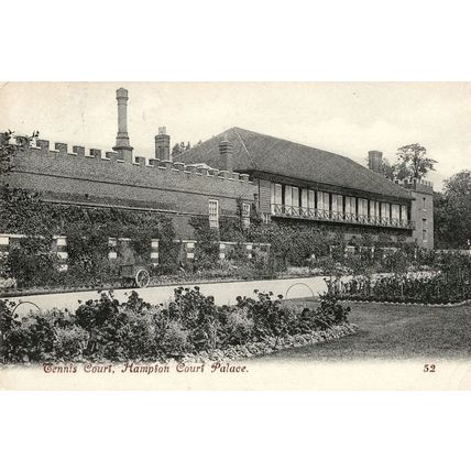 Tennis Court at Hampton Court Palace London Old Postcard