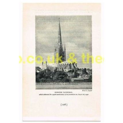 NORWICH CATHEDRAL, 1300TH ANNIVERSARY, 1931, Book Illustration