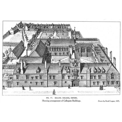 Balliol College, Oxford, 1675, David Loggan, MODERN REPRODUCTION