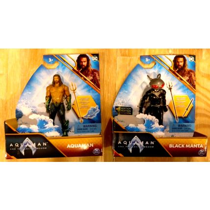 Set of 2 figures! DC Aquaman & The Lost Kingdom Aquaman & Black Manta - FAST SH