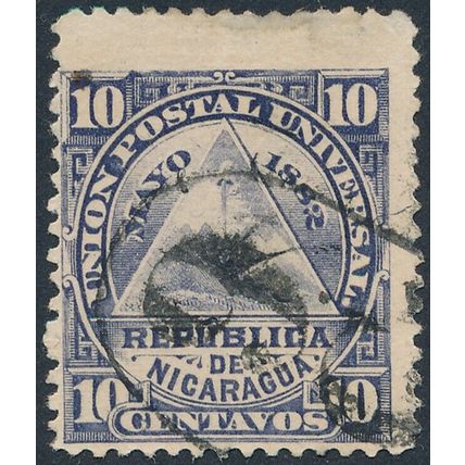 Seal ABNC: 10c - Nicaragua 1882 - F H - MiNr 16