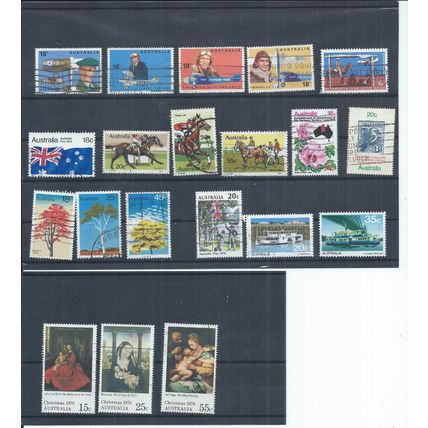 Australia stamps. mainly 1978 used lot. Australia Day, Aviators, etc (Q449)