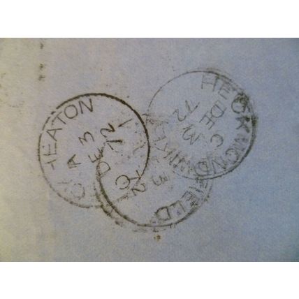 1872 GB QV 1d Red stamp LI Plate 144 cover Rev Turton Wesleyan Cleckheaton