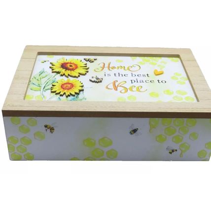 Bee Jewellery Box Home is the Best Place To Bee 7.3 CM Gift Home Decor