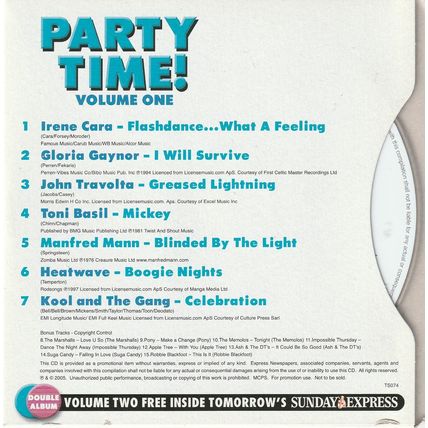 Party Time Volume One : promo CD from the Daily Express