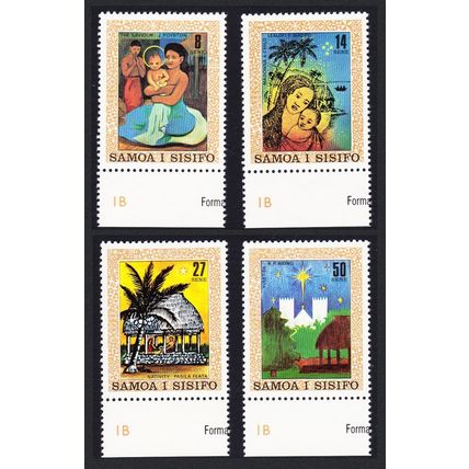 Samoa Christmas Paintings 4v with Bottom Margins 1980 MNH SG#579-582 Sc#539-542