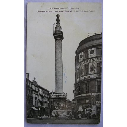 vintage postcard The Monument, London