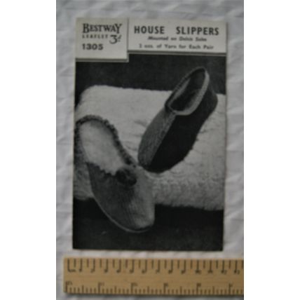 Vintage: Bestway 1305 House slippers mounted on Dolcis Soles, 3 ply