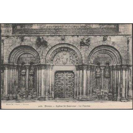 Le Porche, Eglise St-Sauveur, Dinan, c.1910s - Mancel CPA