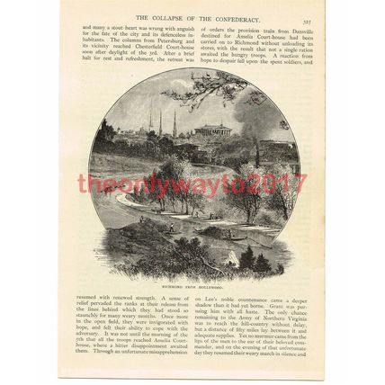 Richmond from Hollywood, American Civil War (1865), Book Illustration, c1905