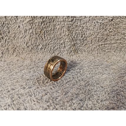 1991 Kennedy Half Dollars size 9 coin ring Handmade (A)