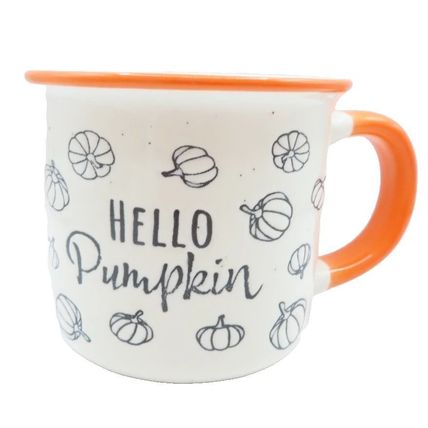 Hello Pumpkin Mug Ceramic 8.5 CM Microwave & Dishwasher Safe Tableware Gift