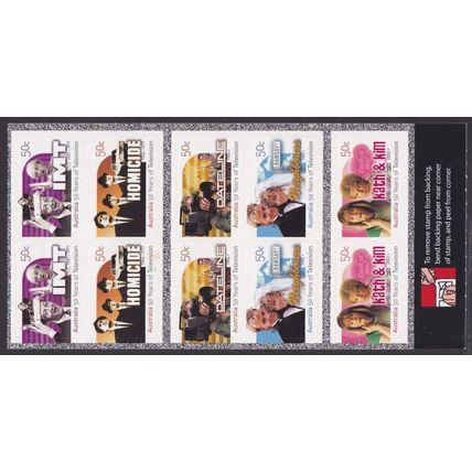 2006 Australia 50 Years of TV Booklet Ovp't Sutherland Philatelic Society 344221