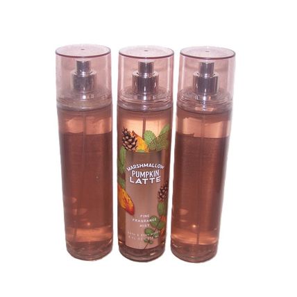 Bath & Body Works Marshmallow Pumpkin Latte Fine Fragrance Mist 8 oz 3 Pack